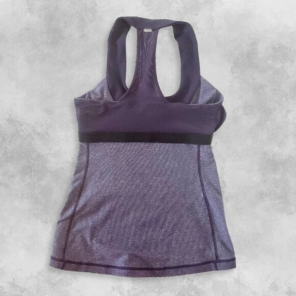 Lululemon Tank Top Scoop Neck Built-In Shelf Bra Racerback Stretchable Women's 4 - Picture 3 of 7